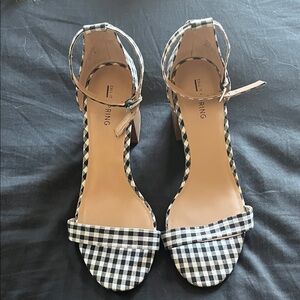 Call It Spring Black and White Checkered Heels